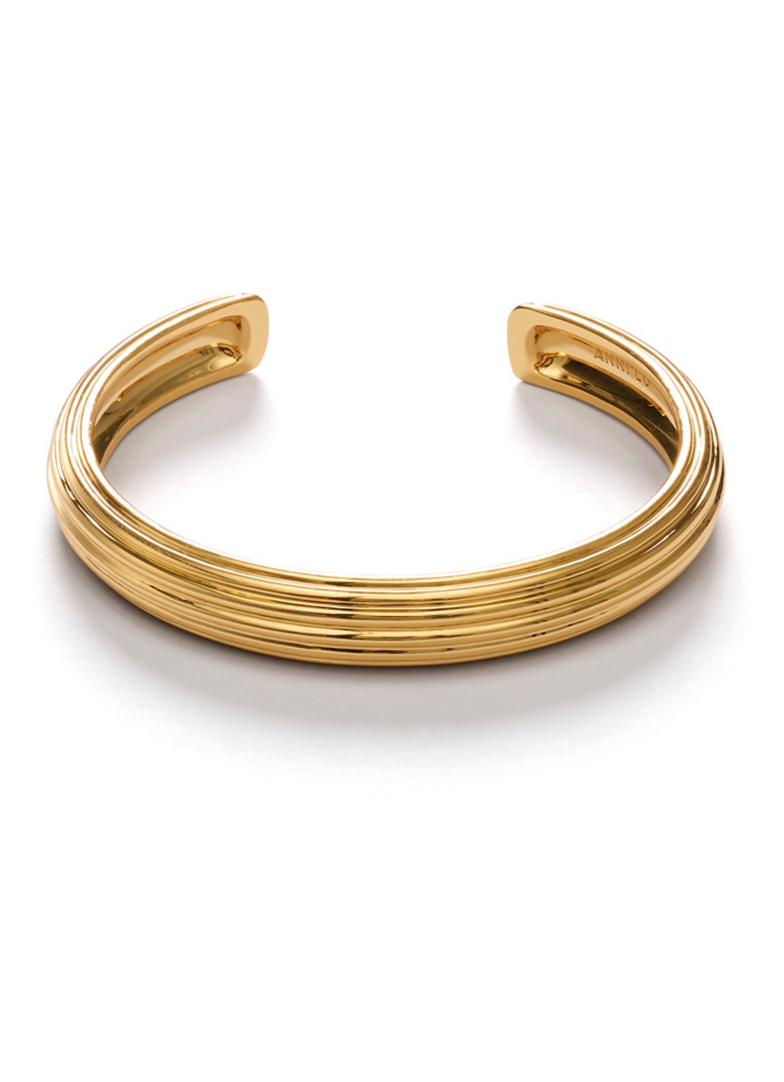 ANNI LU Golden Deco bangle verguld - voorkant goud