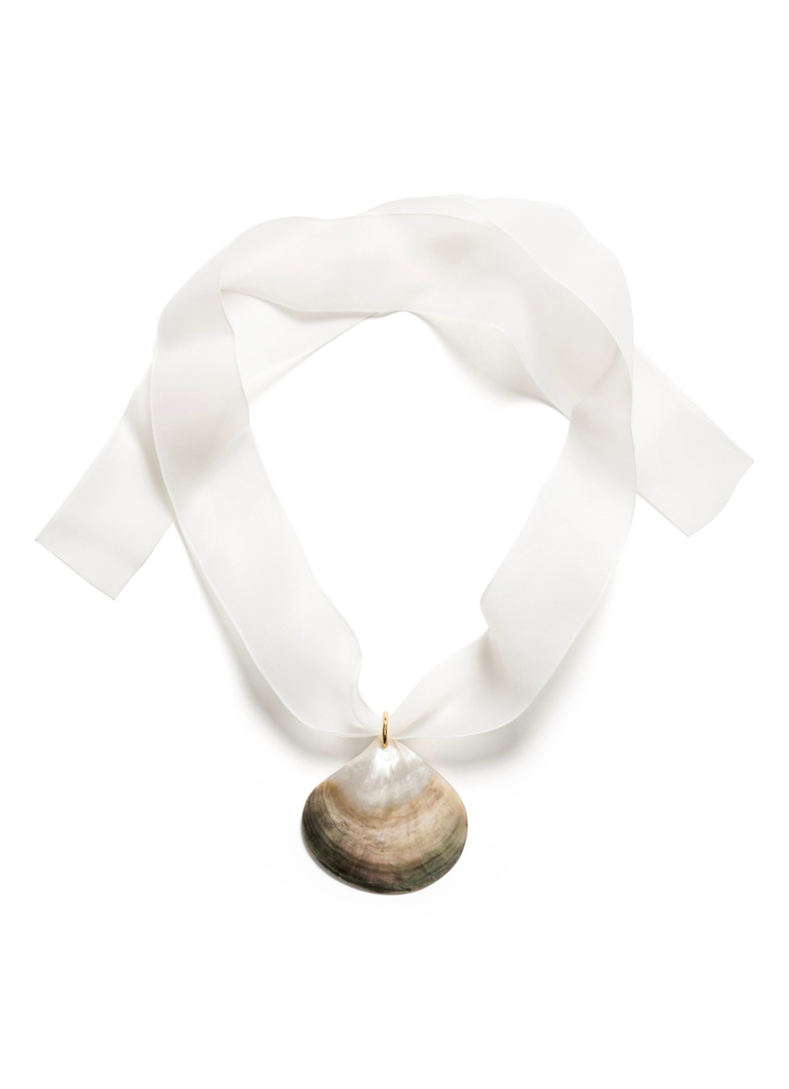 ANNI LU Golden Shell ketting verguld - voorkant gebroken wit