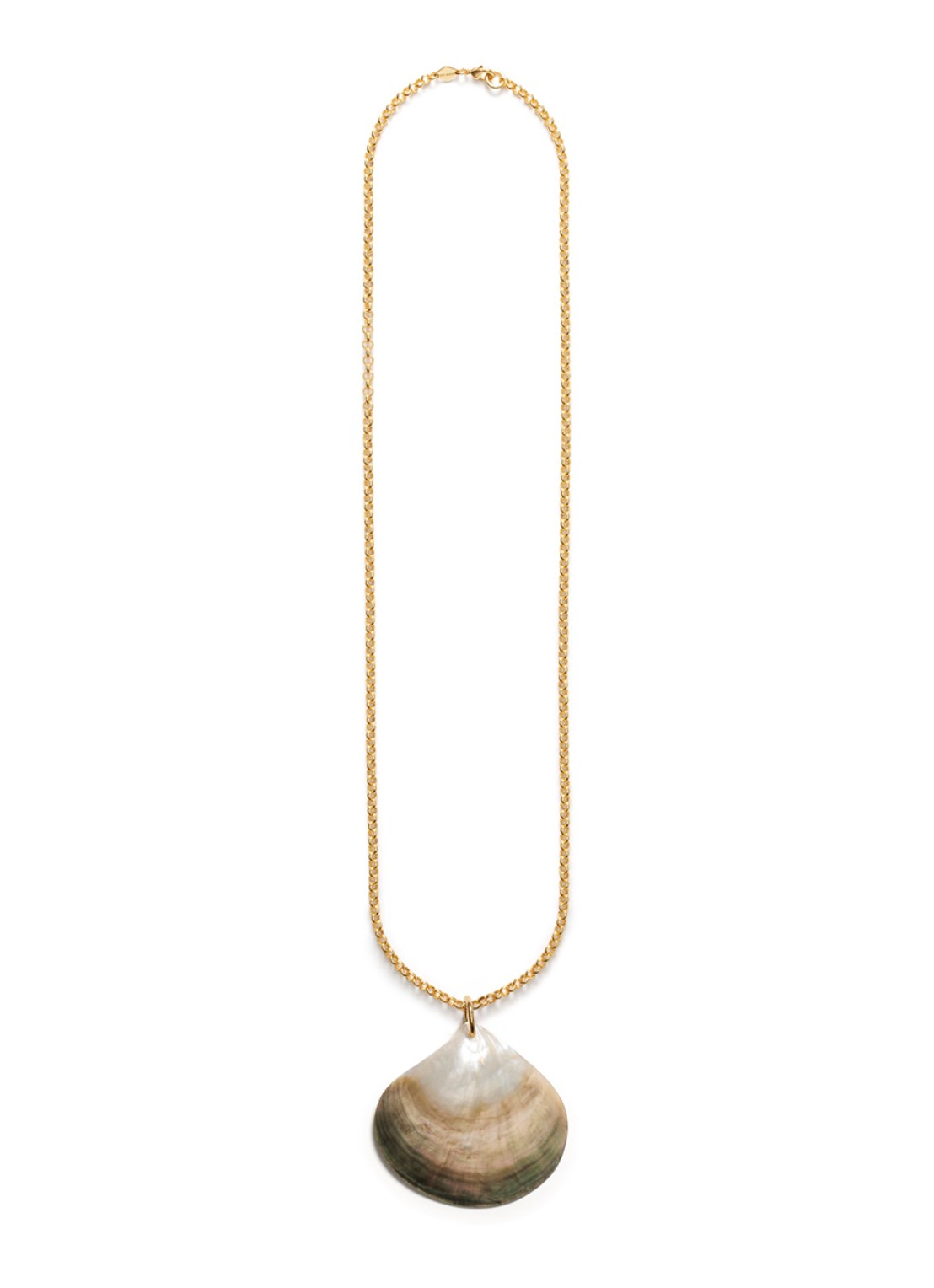 ANNI LU Golden Shell ketting verguld - voorkant 2 gebroken wit