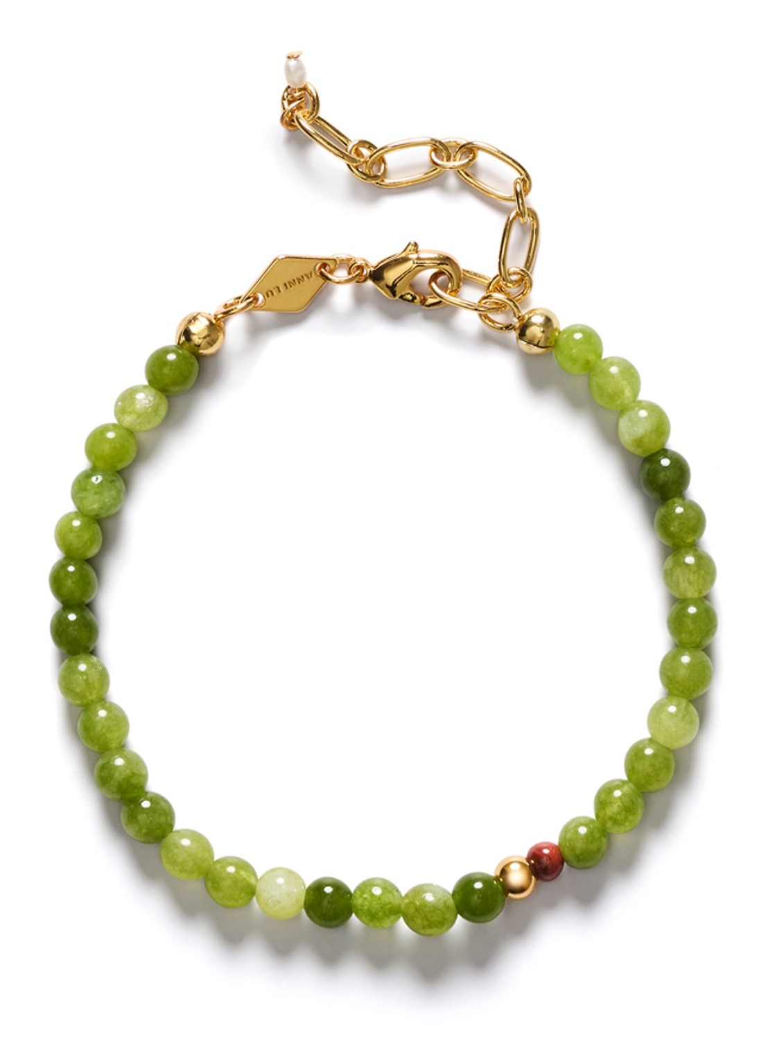 ANNI LU Grasshopper armband - voorkant groen