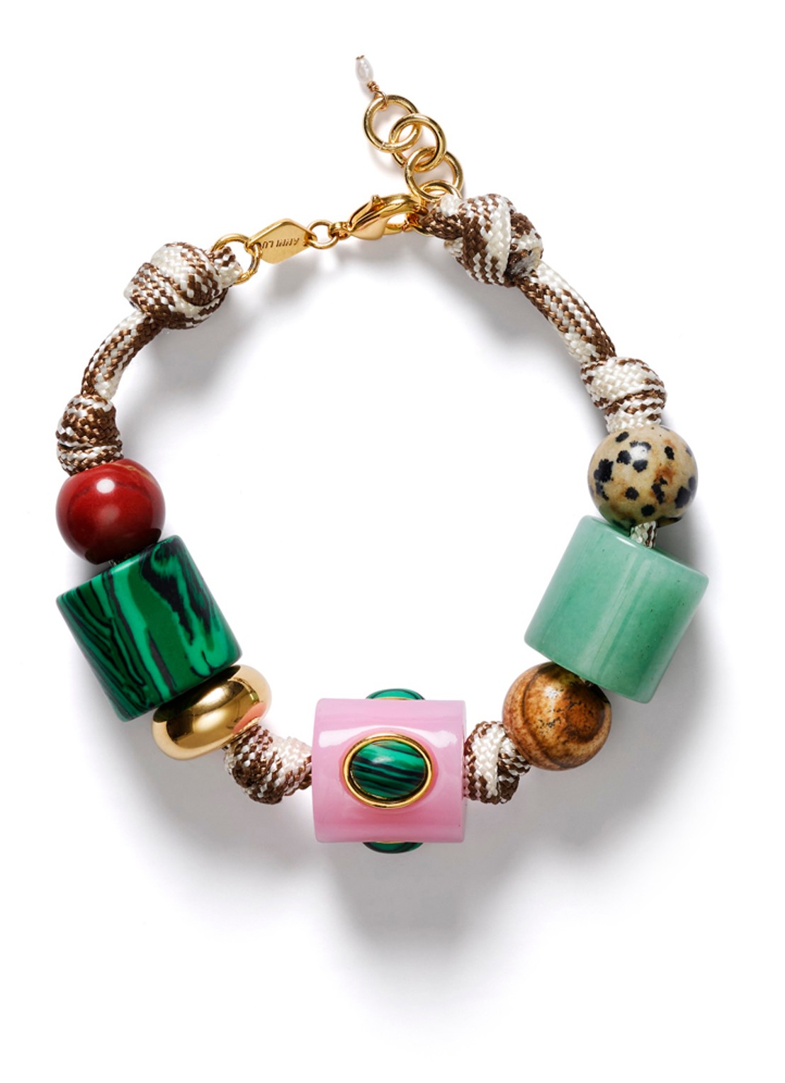 ANNI LU Heartland armband verguld - voorkant 2 groen