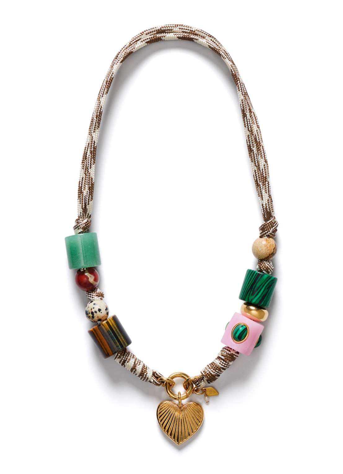 ANNI LU Heartland ketting verguld - voorkant multicolor