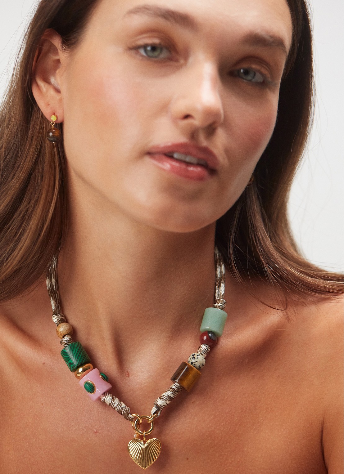 ANNI LU Heartland ketting verguld - voorkant 2 multicolor