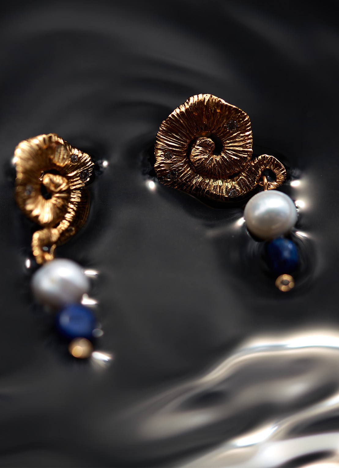 ANNI LU Jetset Gems oorstekers verguld - detail 3 goud