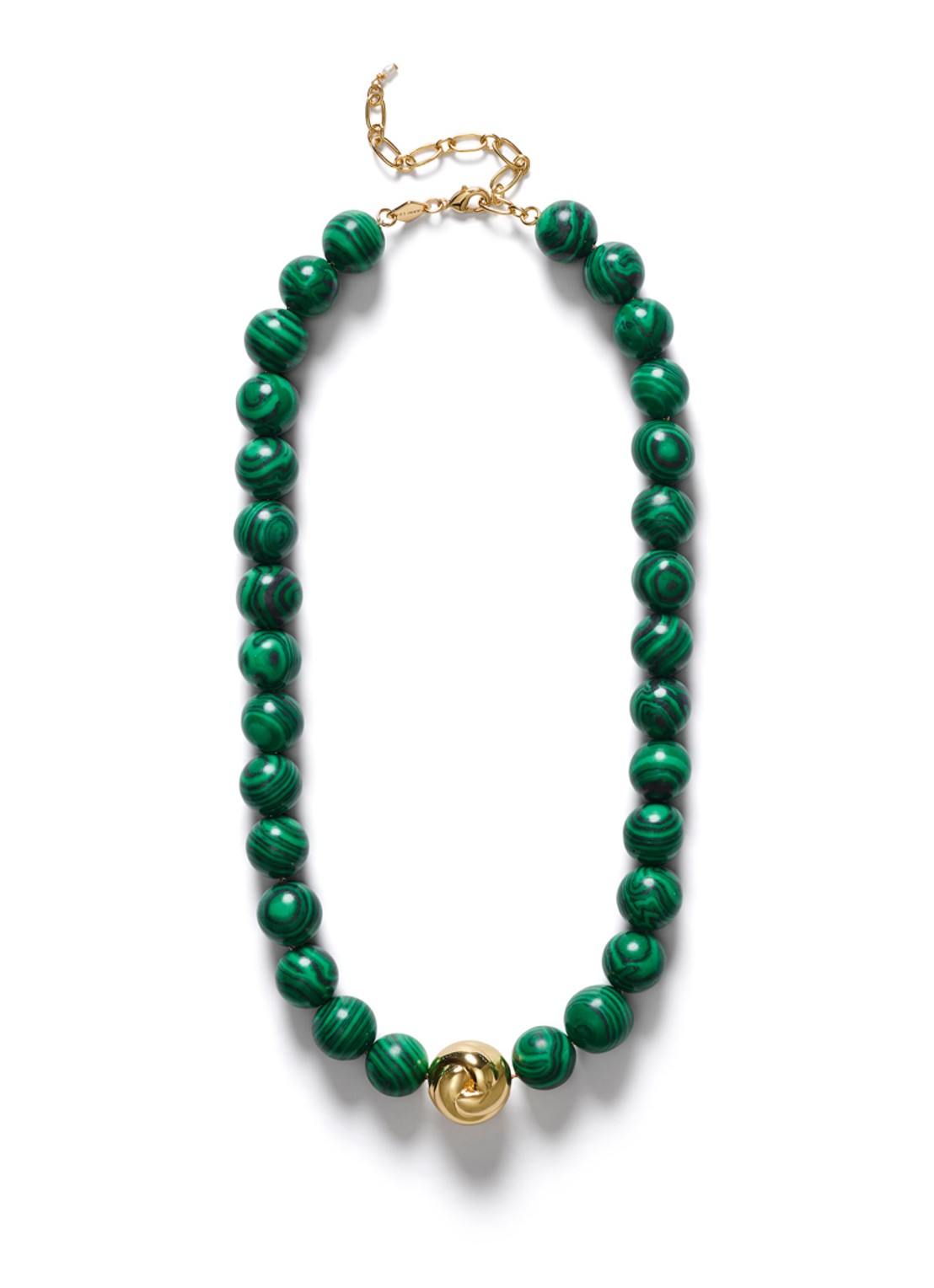 ANNI LU Malachite Dreams ketting verguld - voorkant 3 groen
