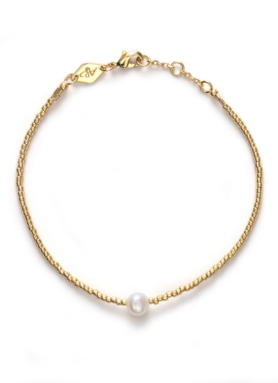 ANNI LU Pearly armband verguld - voorkant goud