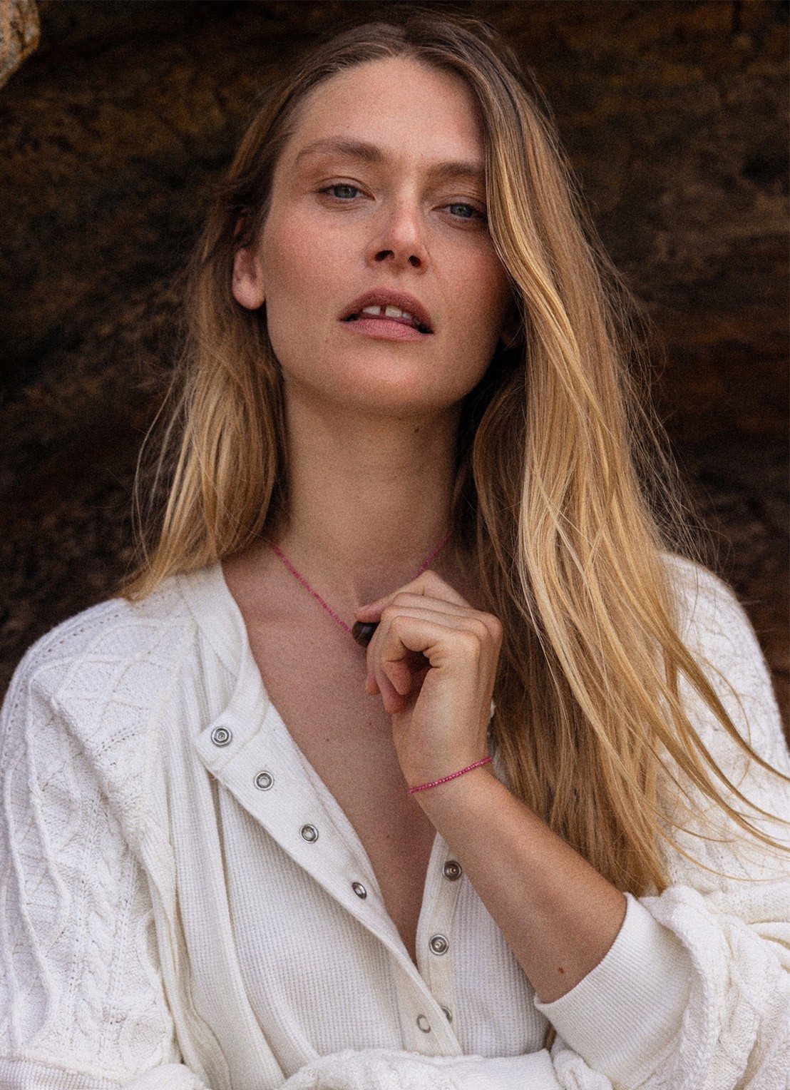 ANNI LU Pink Mood armband - detail 3 roze