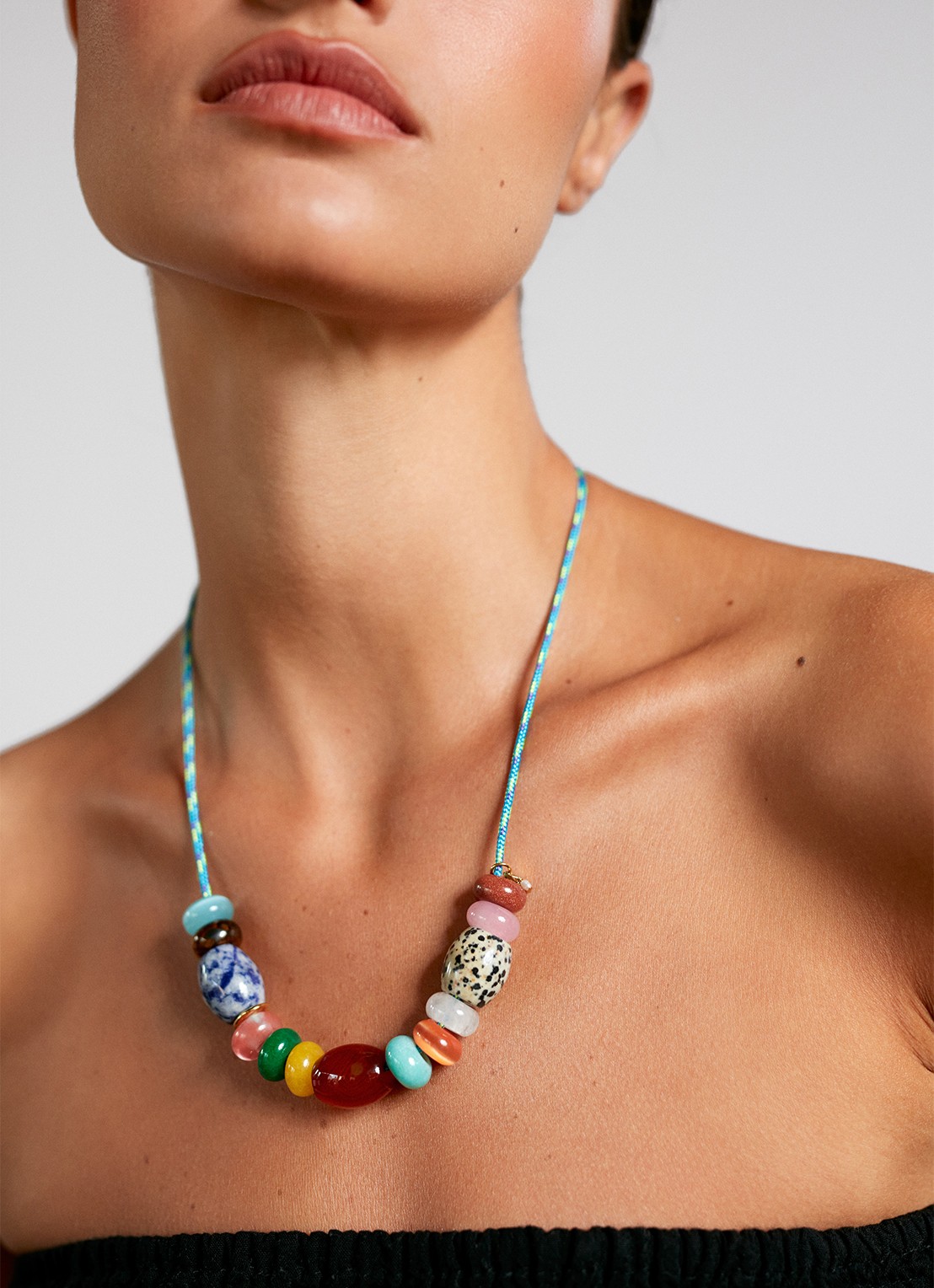 ANNI LU Poolside ketting  - detail 3 turquoise