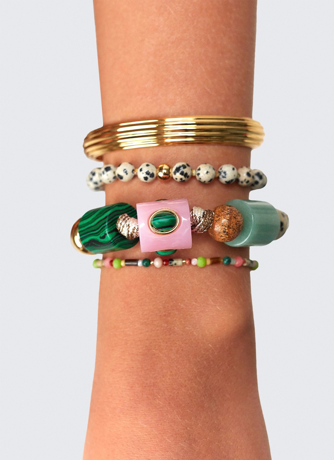 ANNI LU Pops armband verguld  - detail 3 gebroken wit