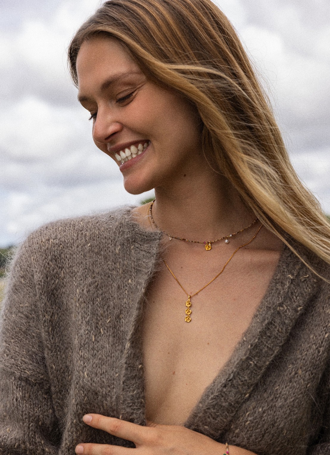 ANNI LU Sandy Harmony ketting - detail 3 goud