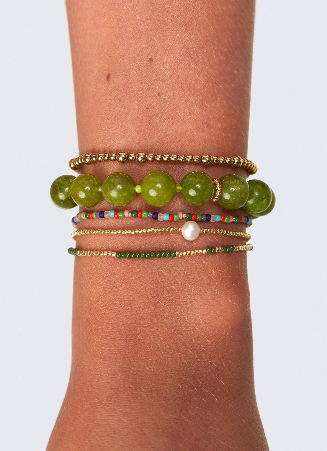 ANNI LU Tutti Journey armband verguld - detail multicolor