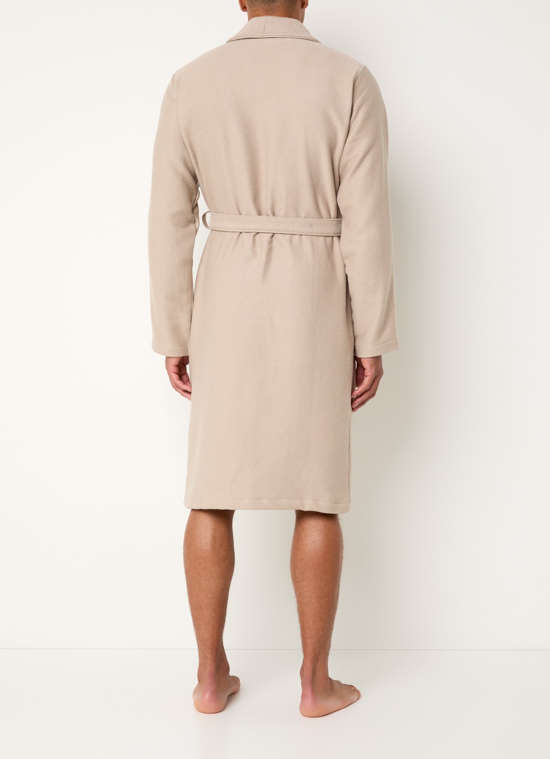 Aquanova Brooklyn badjas met steekzakken - achterkant 4 beige