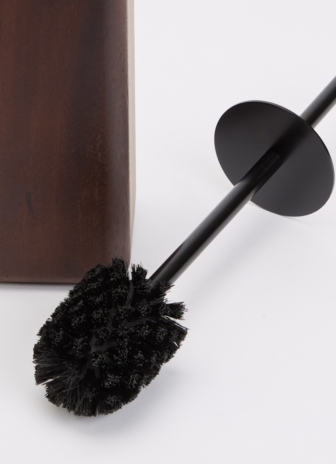 Aquanova Ebony toiletborstelhouder - voorkant 2 donkerbruin