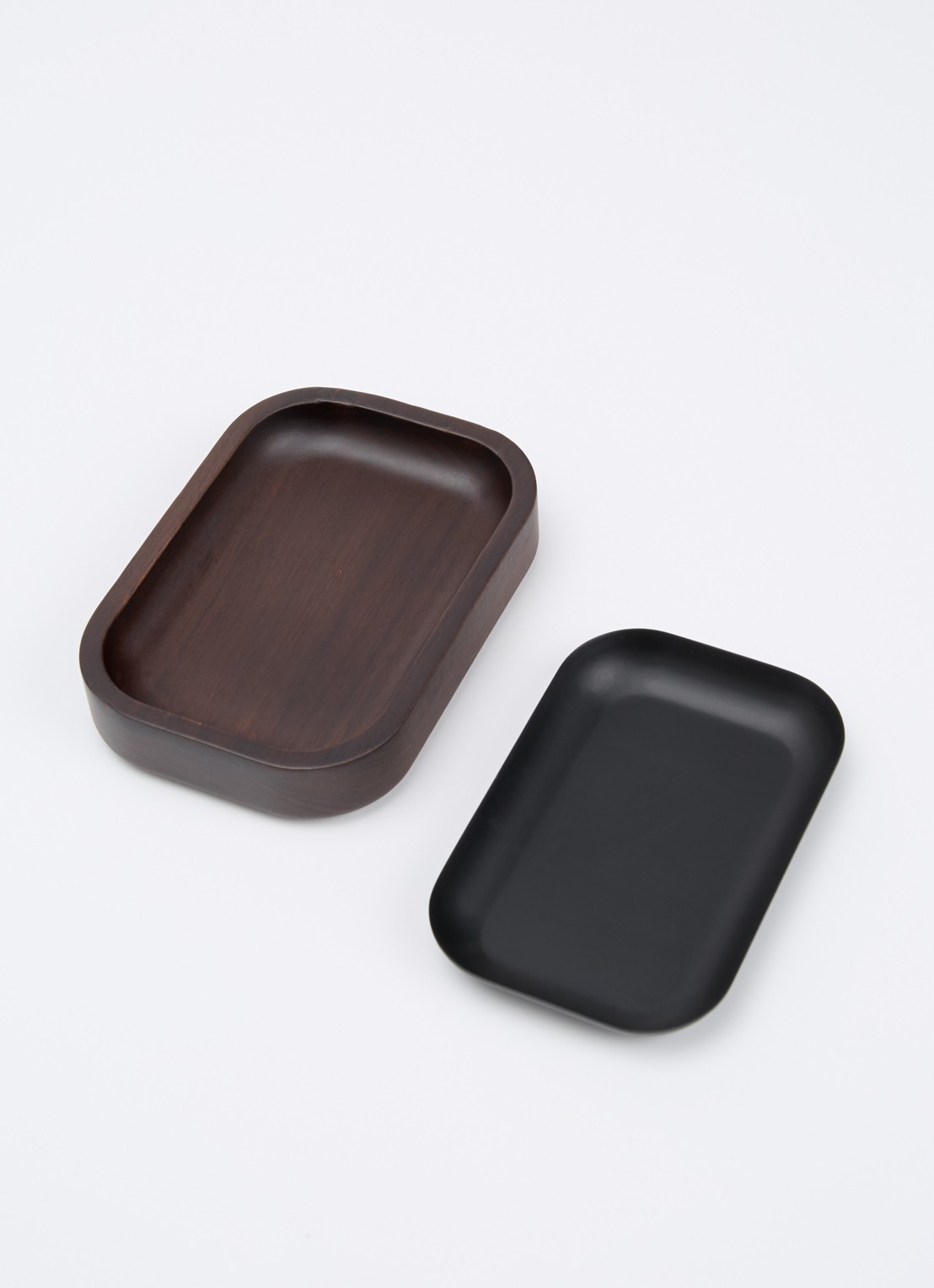 Aquanova Ebony zeepbakje 12 x 4 cm - voorkant 2 donkerbruin