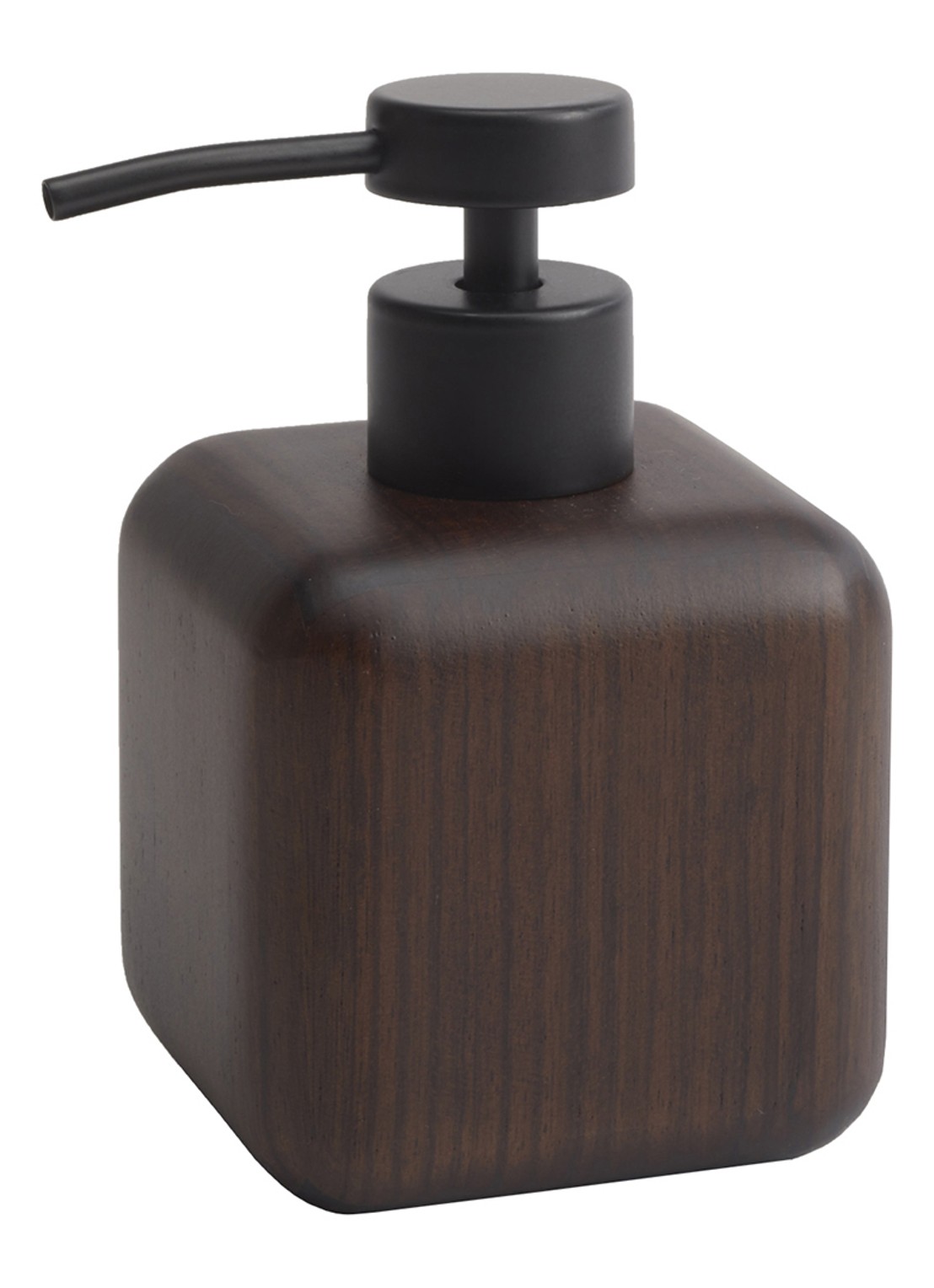 Aquanova Ebony zeepdispenser - voorkant donkerbruin