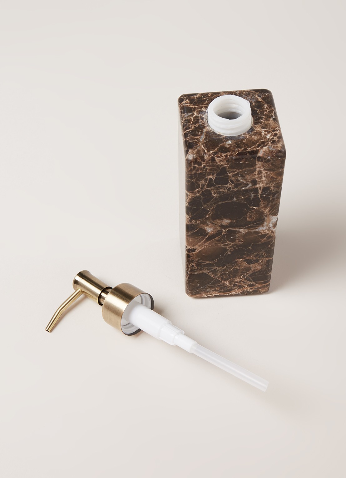 Aquanova Hammam zeepdispenser van marmer - detail 3 donkerbruin