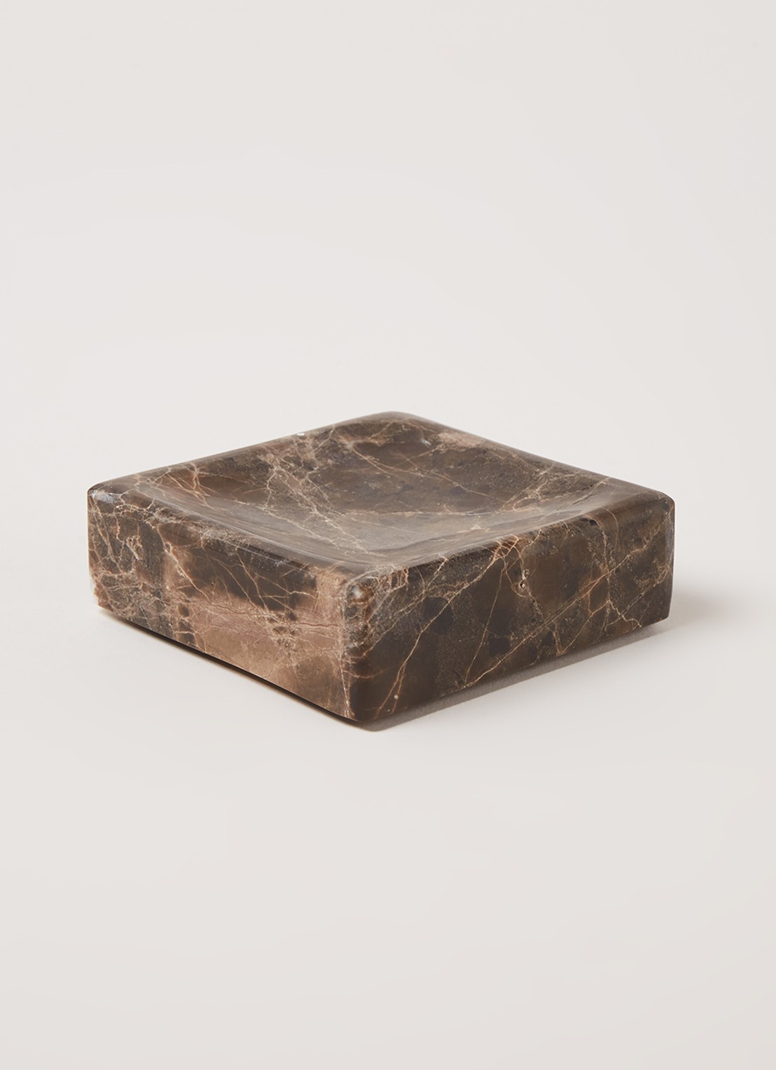 Aquanova Hammam zeepschaaltje 10 cm  - voorkant 3 donkerbruin