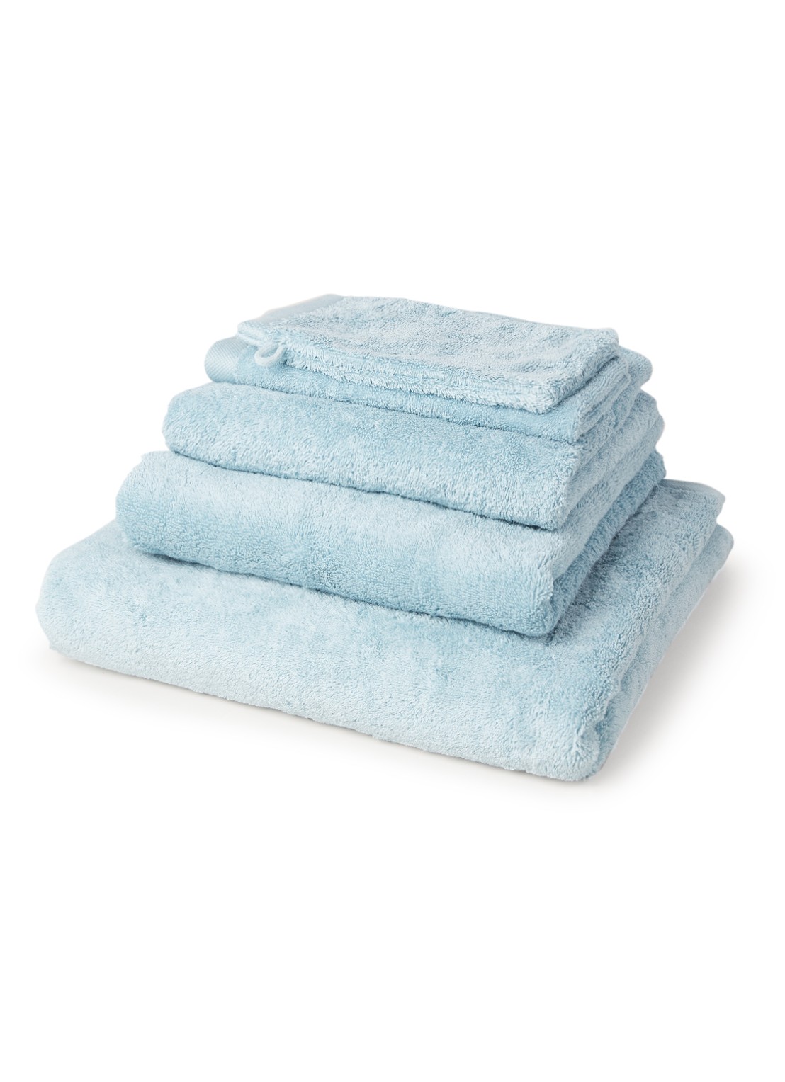 Aquanova London badhanddoek - 600 gr/m2 - 55 x 100 cm - voorkant lichtblauw
