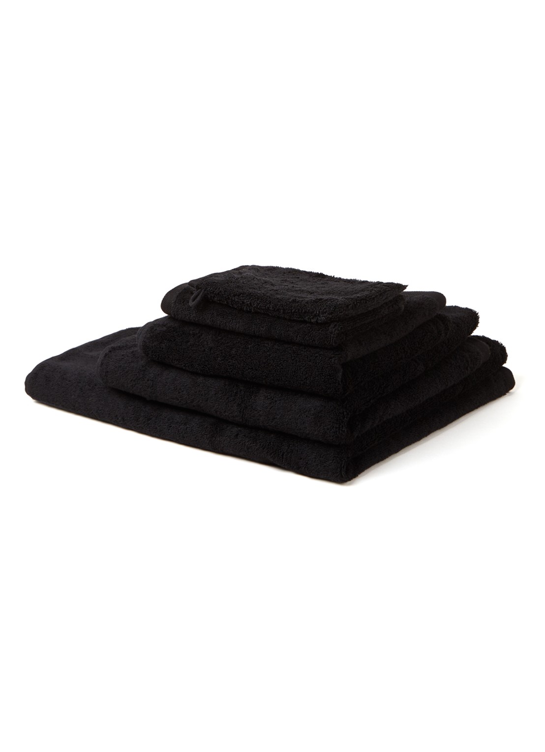 Aquanova London badlaken - 600 gr/m2 - 100 x 150 cm - voorkant zwart