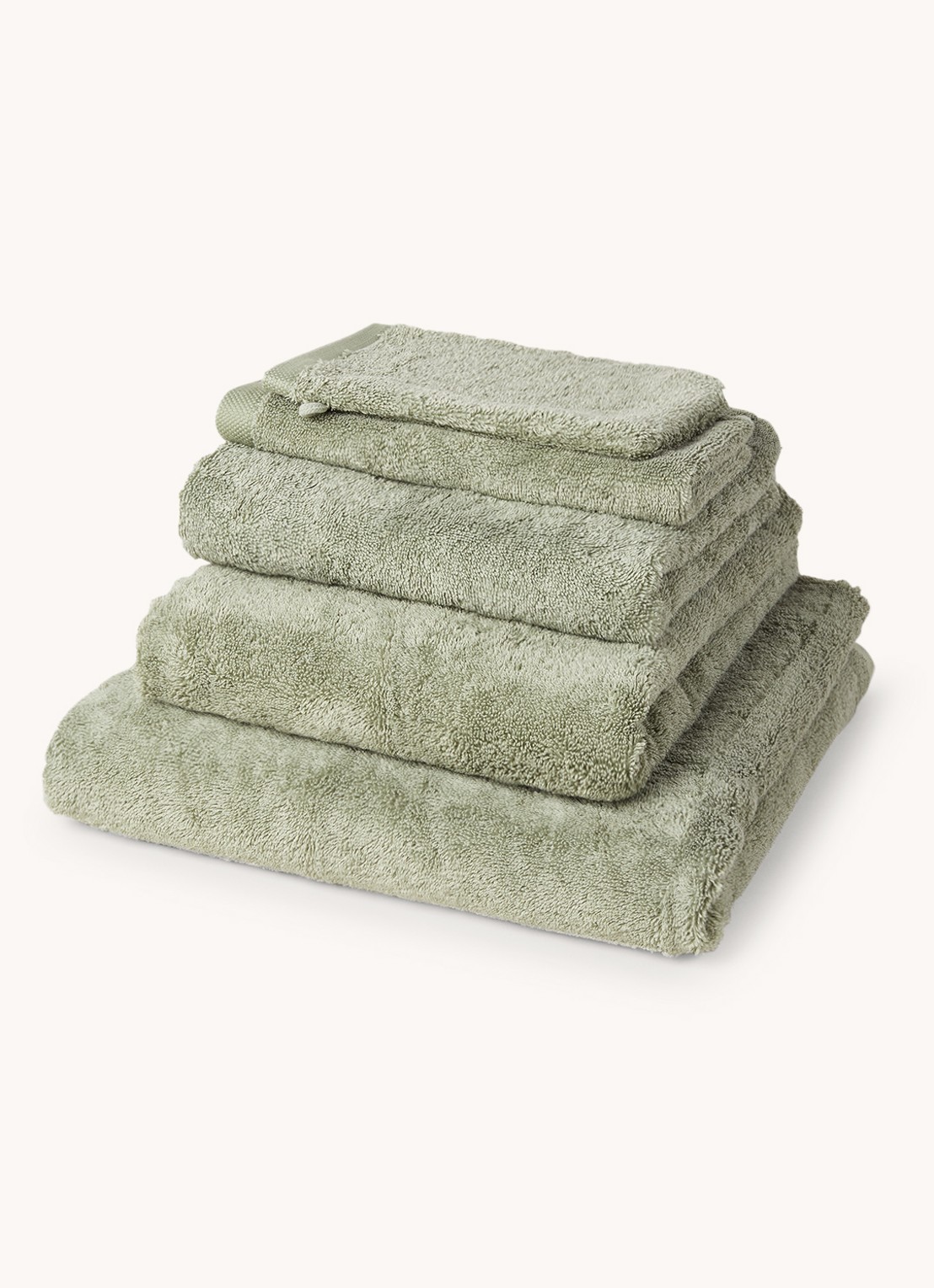Aquanova London badlaken 70 cm x 130 cm - voorkant 2 mosgroen