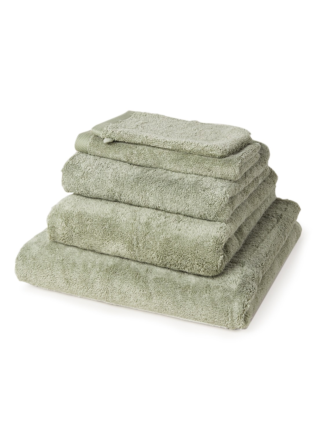 Aquanova London gastendoek 30 cm x 50 cm - voorkant 2 mosgroen