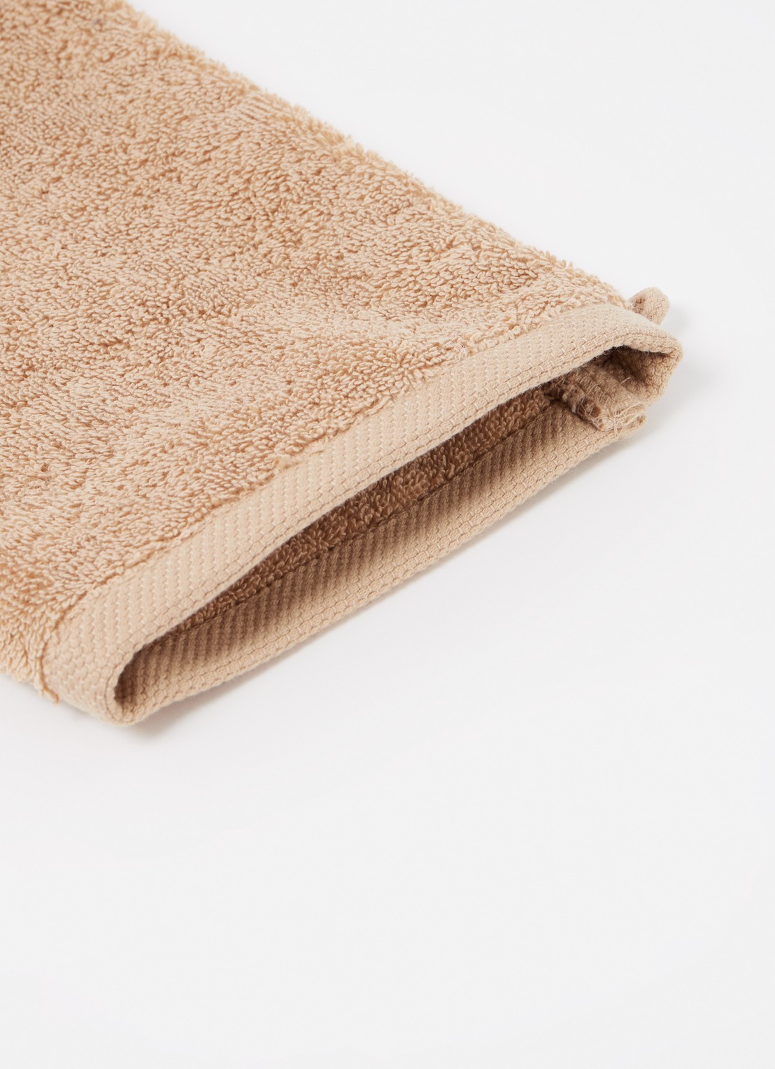 Aquanova London washand - 600 gr/m² - 16 x 22 cm - detail 2 lichtbruin