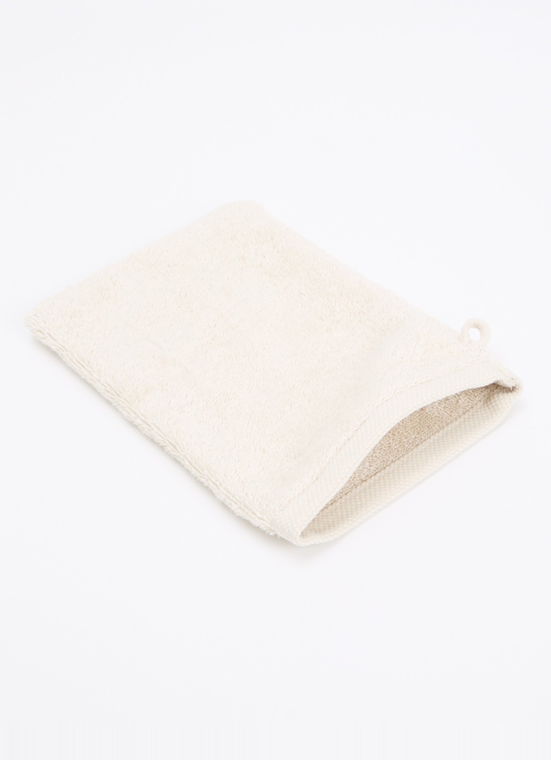 Aquanova London washand - 600 gr/m² - 16 x 22 cm - detail gebroken wit
