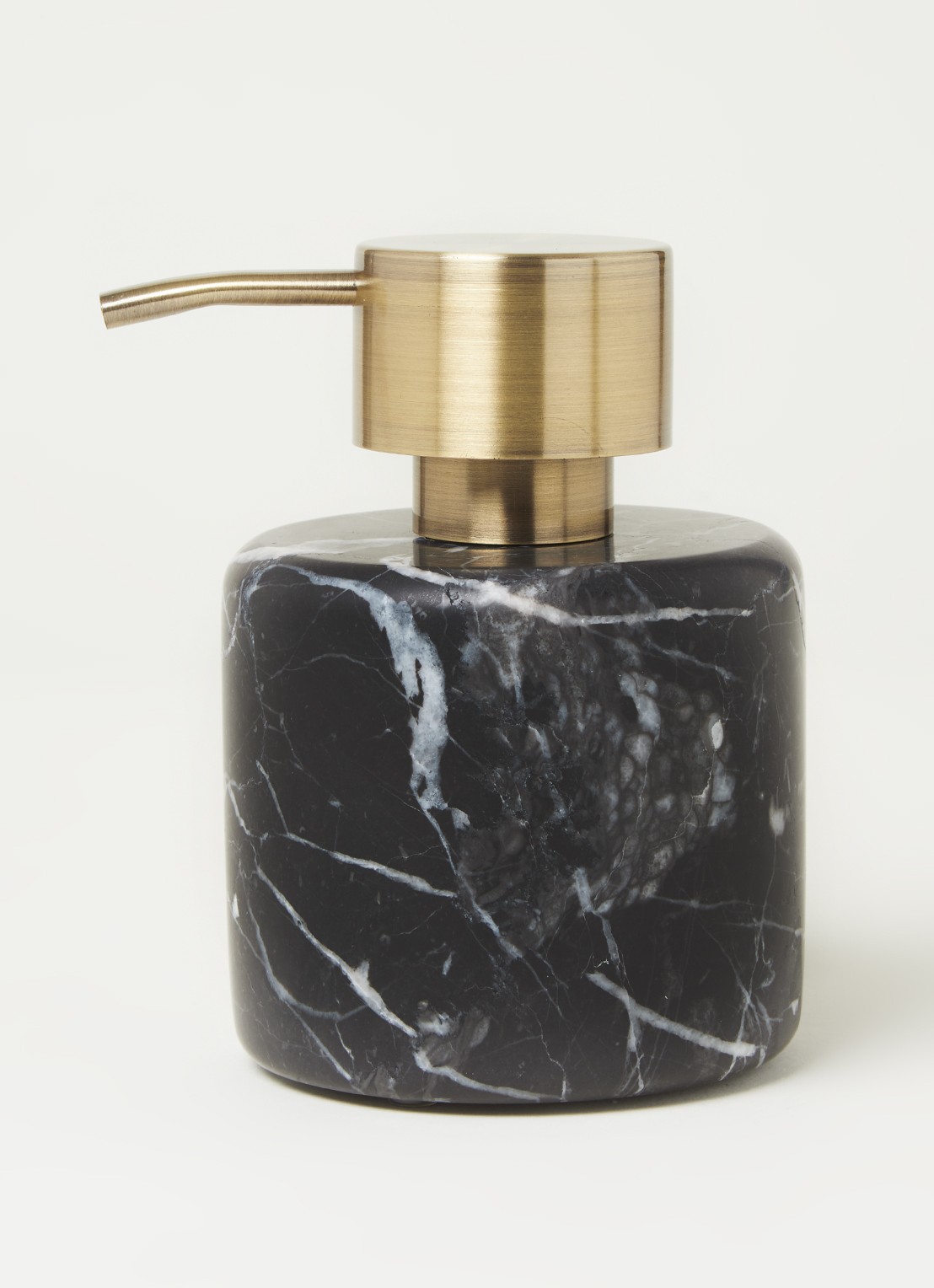Aquanova Nero zeepdispenser van natuursteen - voorkant 2 zwart