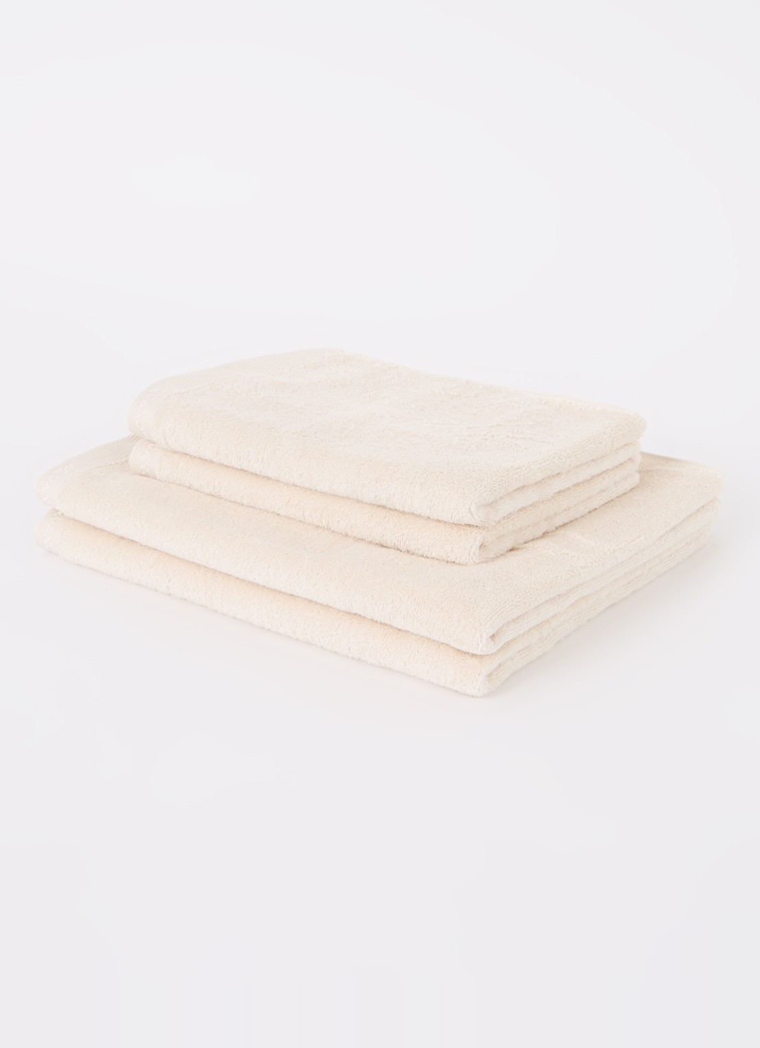 Aquanova Rio handdoek set van 4 - 500 gr/m2 - voorkant 3 beige