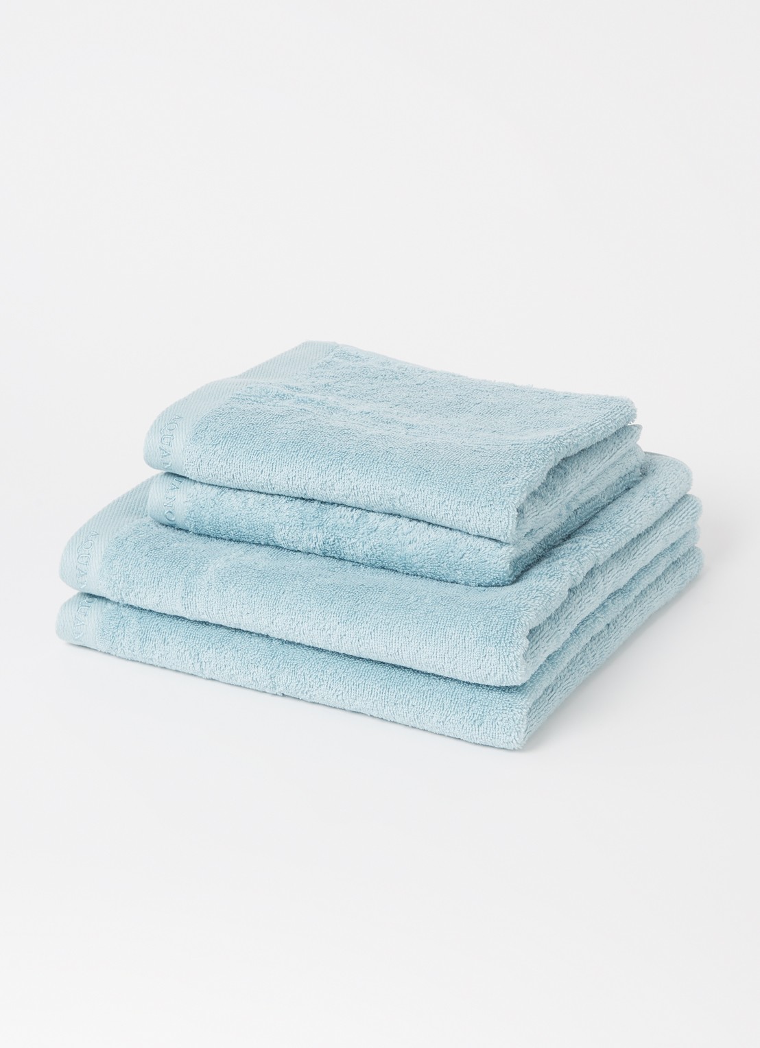 Aquanova Rio handdoek set van 4 - 500 gr/m2 - voorkant 2 zeegroen