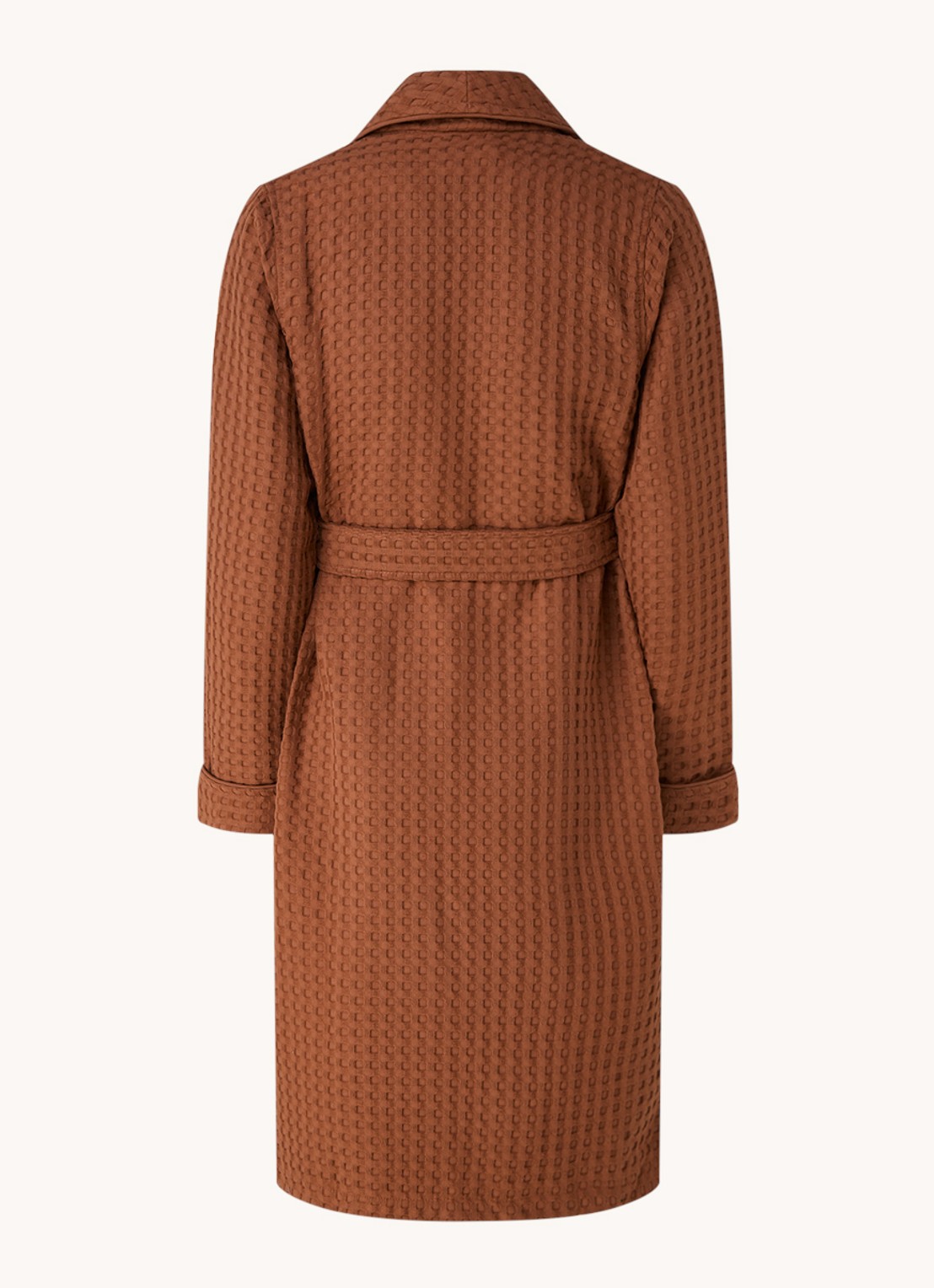 Aquanova Viggo badjas van  katoen - unisex - achterkant 2 roestbruin