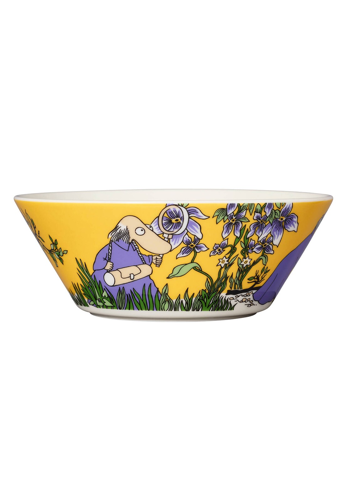 Arabia Moomin Hemulen kom 15 cm - voorkant geel