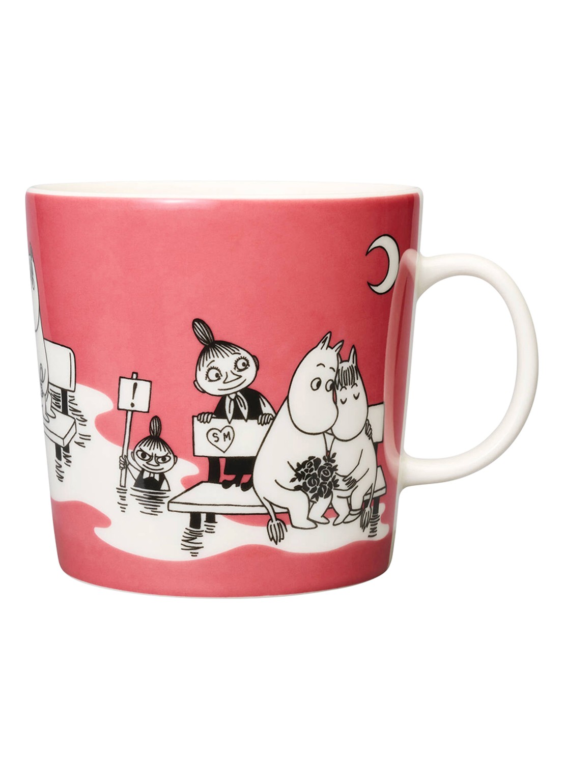 Arabia Moomin mok 40 cl - voorkant roze