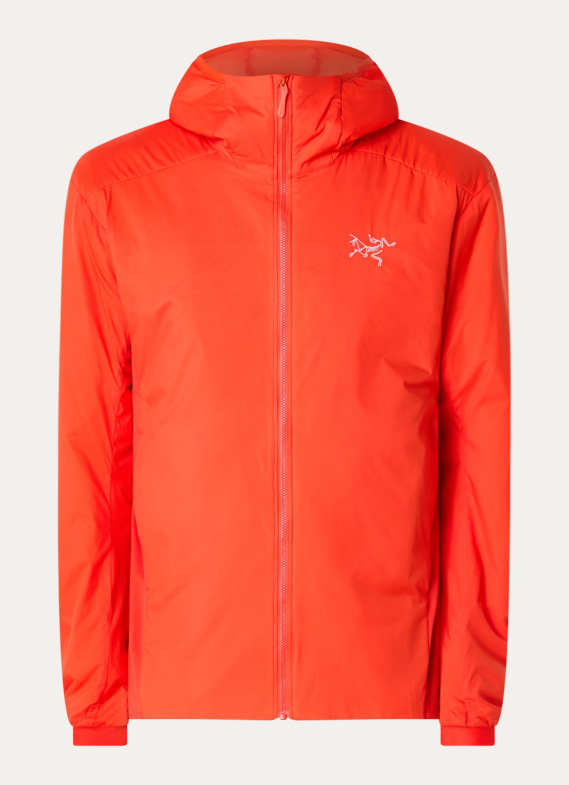 Arc'teryx Atom gewatteerd jack met capuchon en ritszakken - voorkant 3 rood