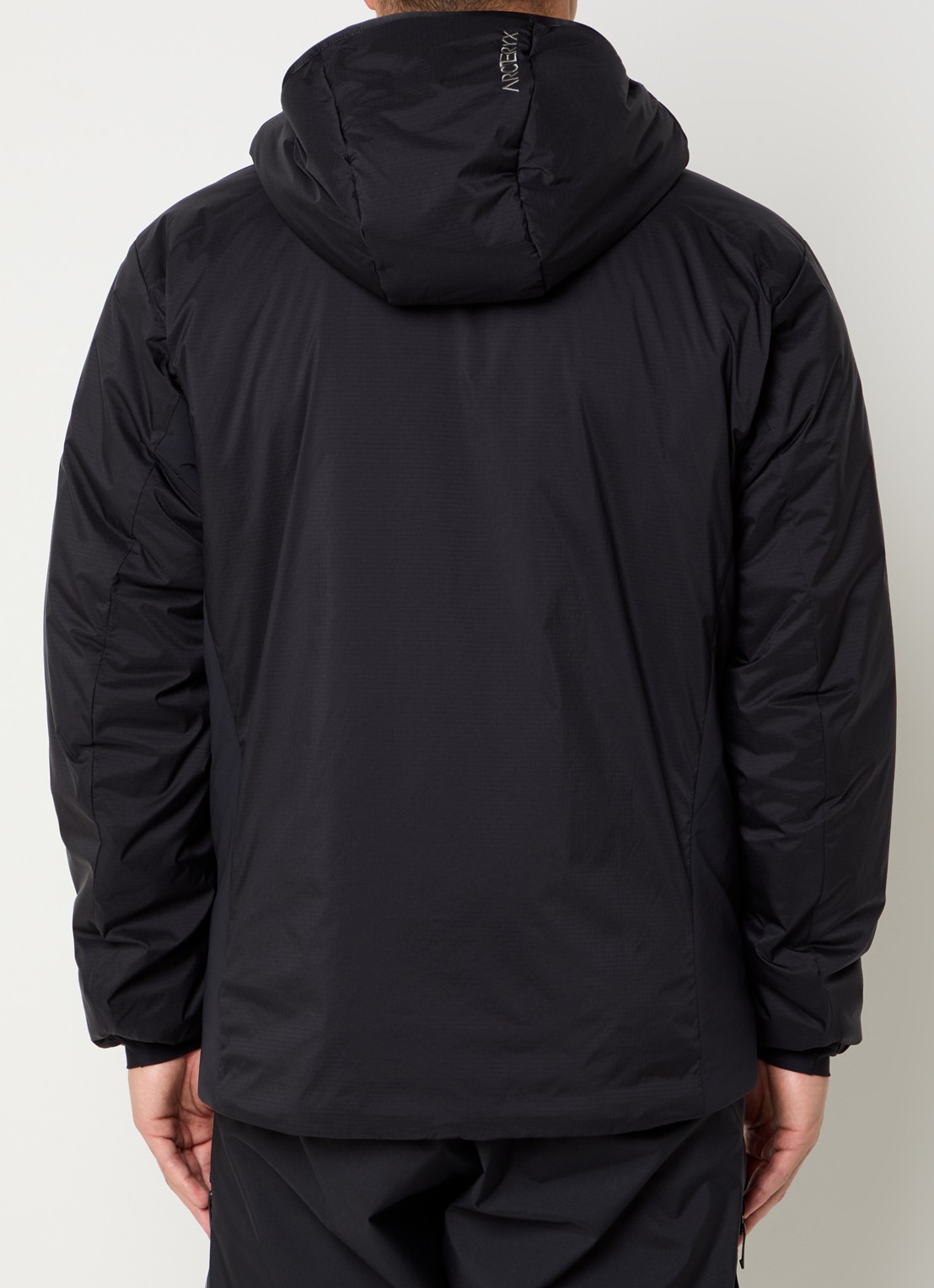 Arc'teryx Atom SV gewatteerd jack met capuchon en ritszakken - achterkant zwart