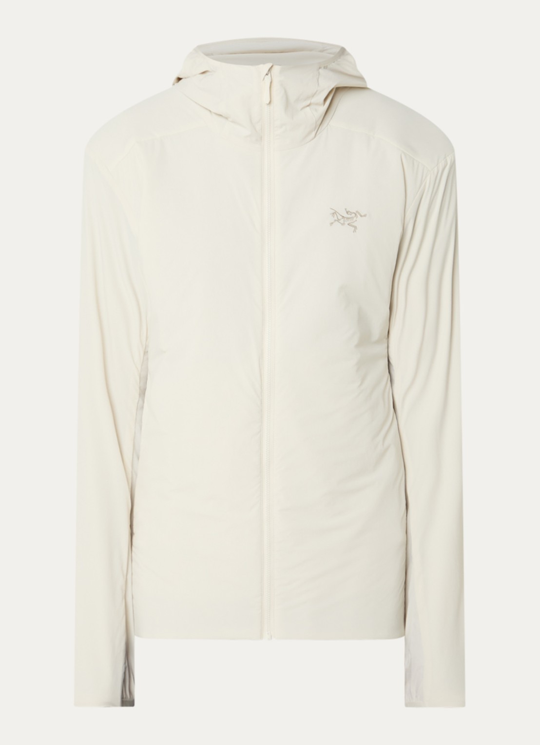 Arc'teryx Atom windjack met ritszakken en capuchon - voorkant 3 beige