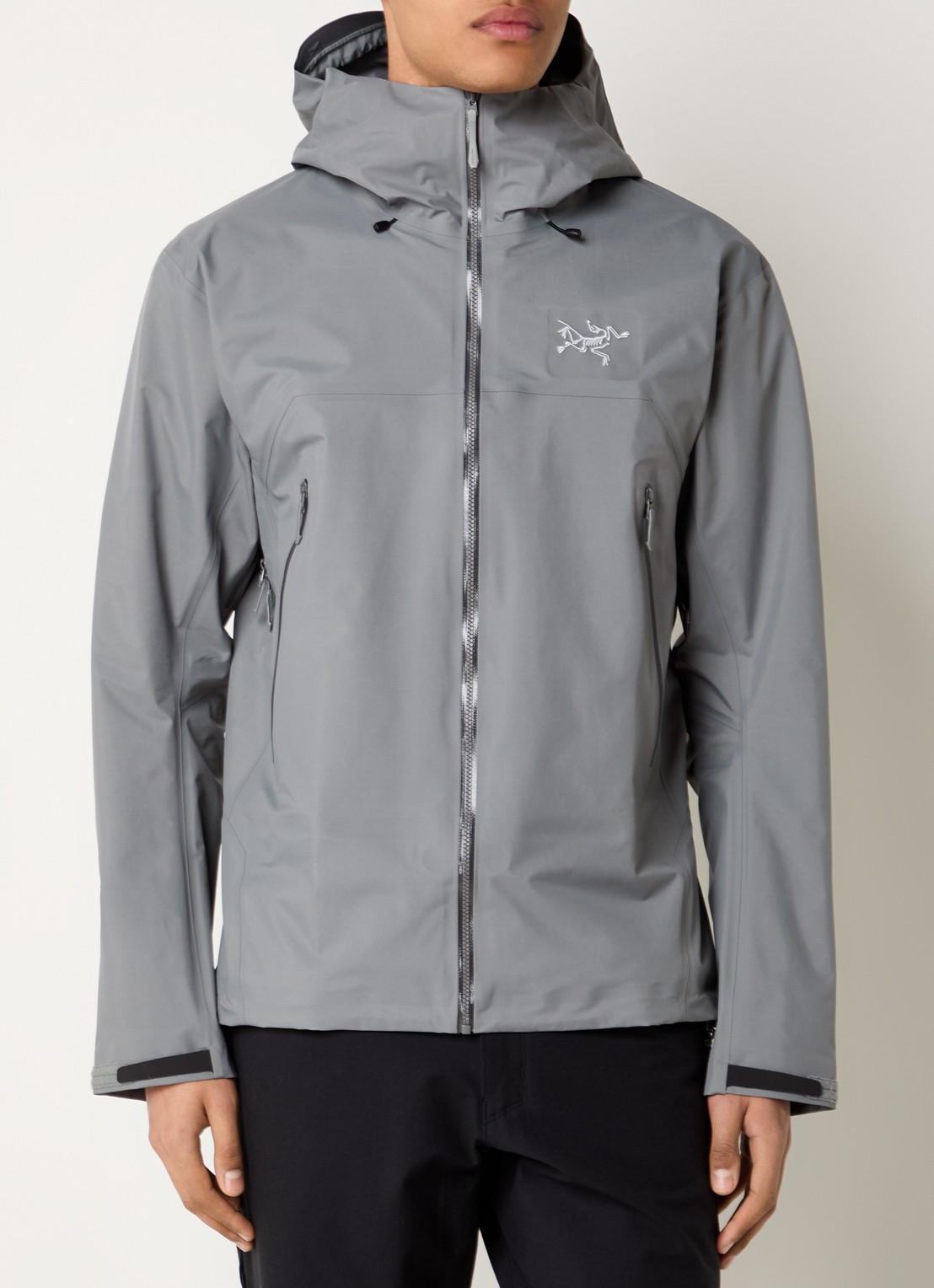 Arc'teryx Beta Gore-Tex jack met capuchon en ritszakken - detail 3 grijs