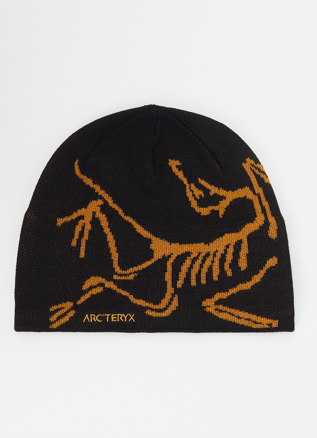 Arc'teryx Bird Head muts in wolblend met logo - voorkant bruin
