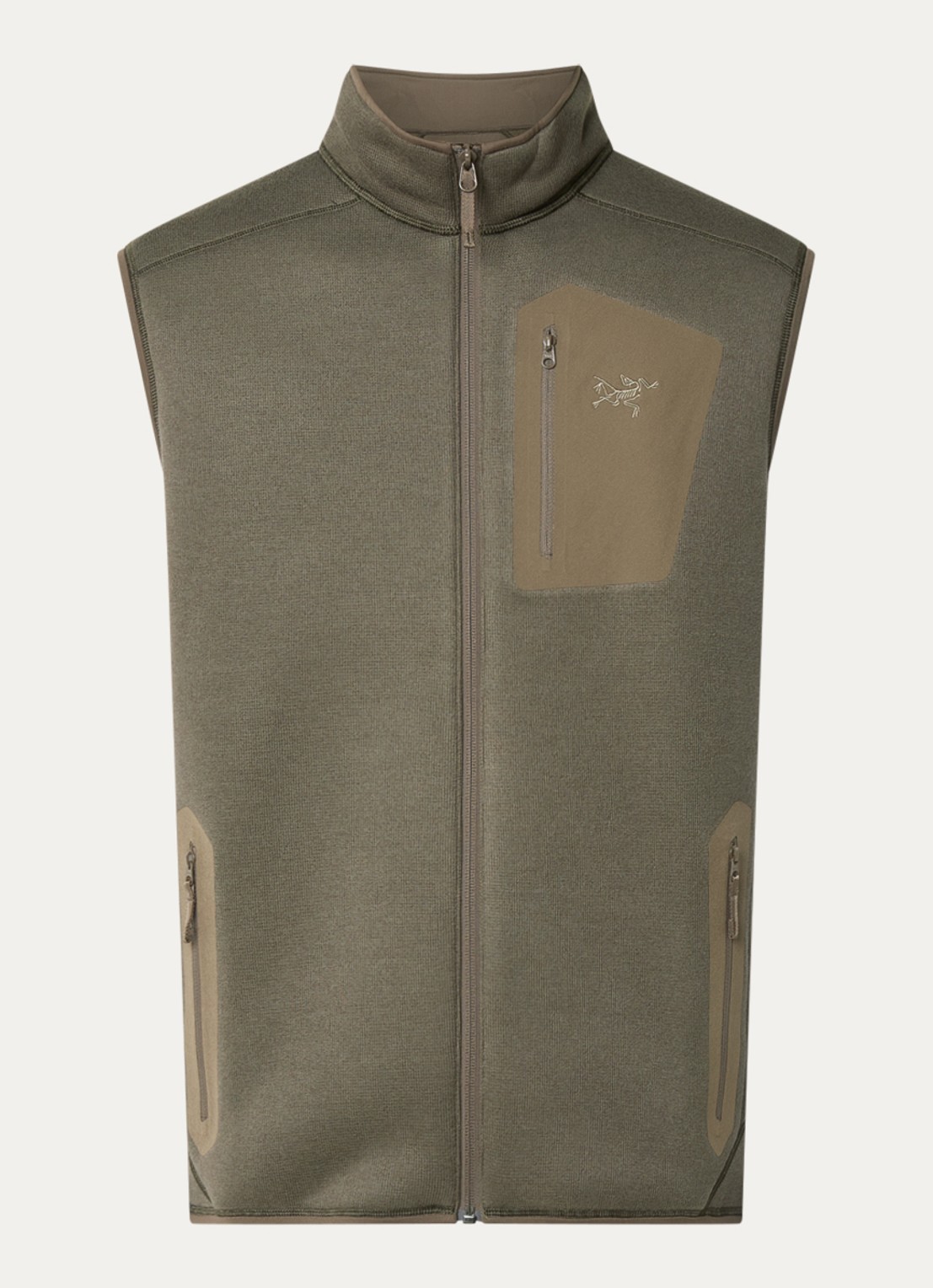 Arc'teryx Covert gilet met ritszakken - voorkant 3 bronsgroen