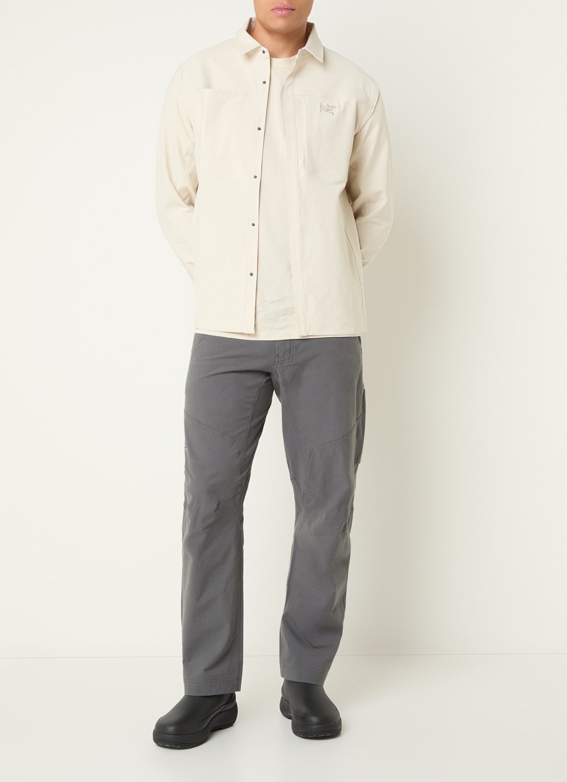 Arc'teryx Cronin overshirt met borstzakken - voorkant 4 gebroken wit