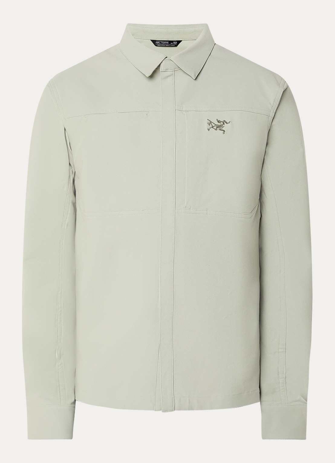 Arc'teryx Cronin regular fit overshirt met logoborduring - voorkant 3 lindegroen