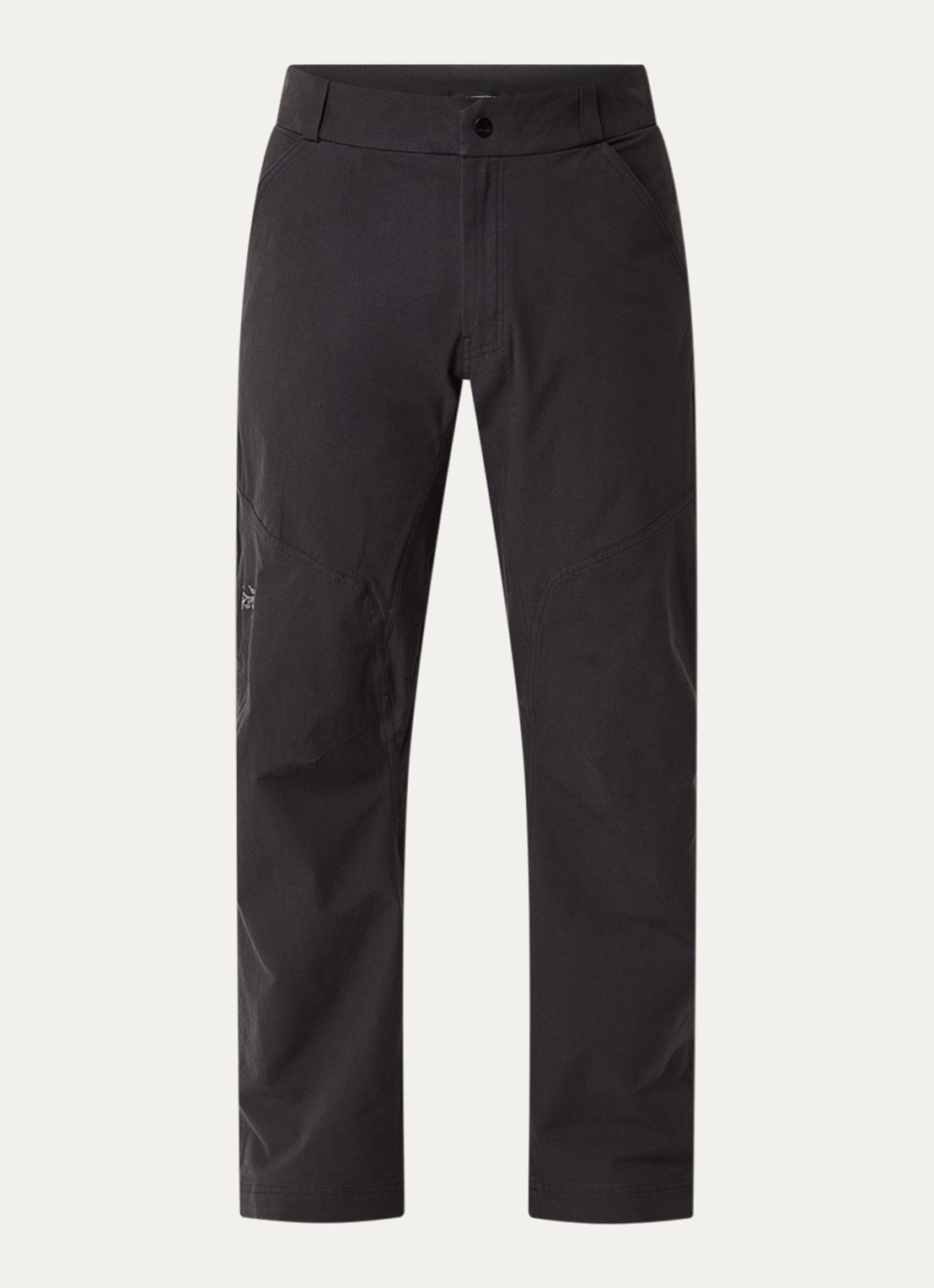 Arc'teryx Cronin straight fit cargobroek met logoborduring en steekzakken - voorkant 2 zwart