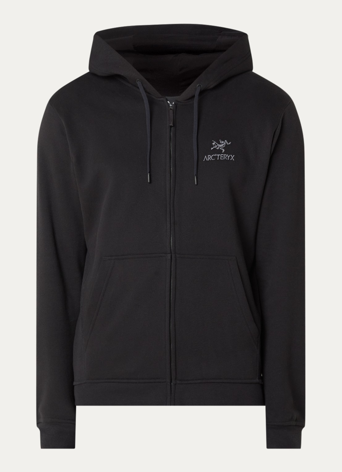 Arc'teryx Emblem sweatvest met logo en steekzakken - voorkant 4 zwart