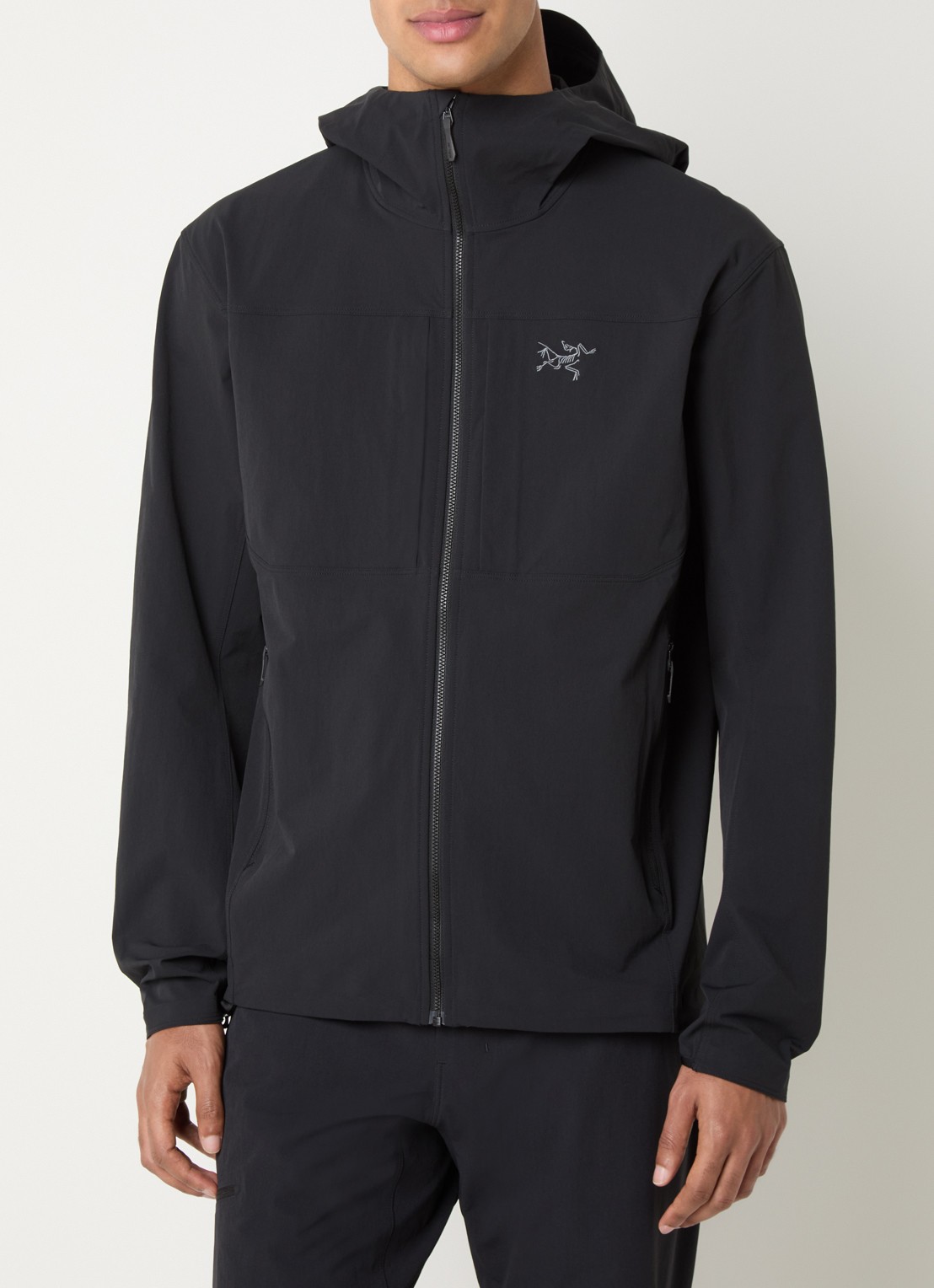 Arc'teryx Gamma jack met capuchon en steekzakken - detail zwart