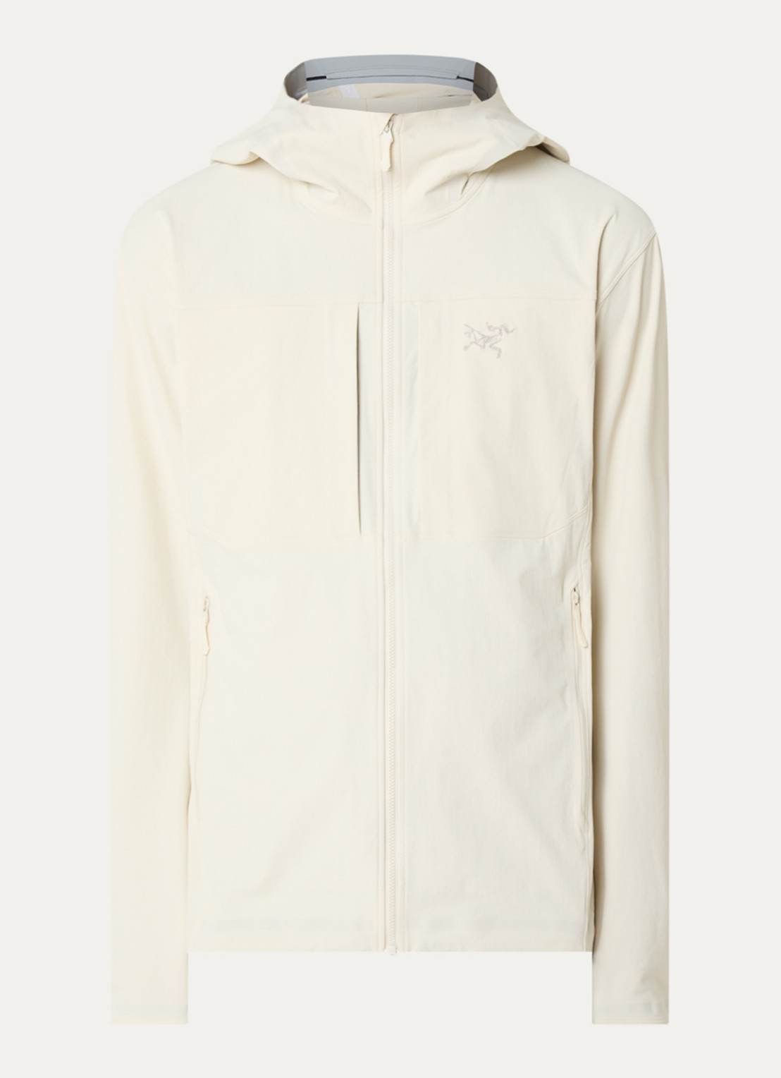 Arc'teryx Gamma jack met capuchon en steekzakken - voorkant gebroken wit