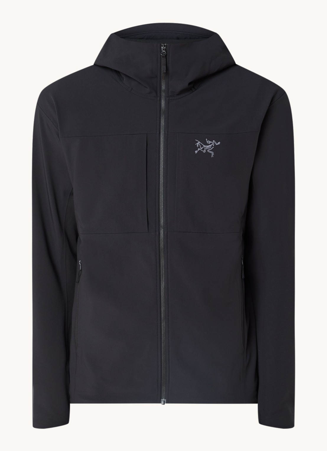 Arc'teryx Gamma MX softshell jack met ritszakken en logoborduring - voorkant 2 zwart