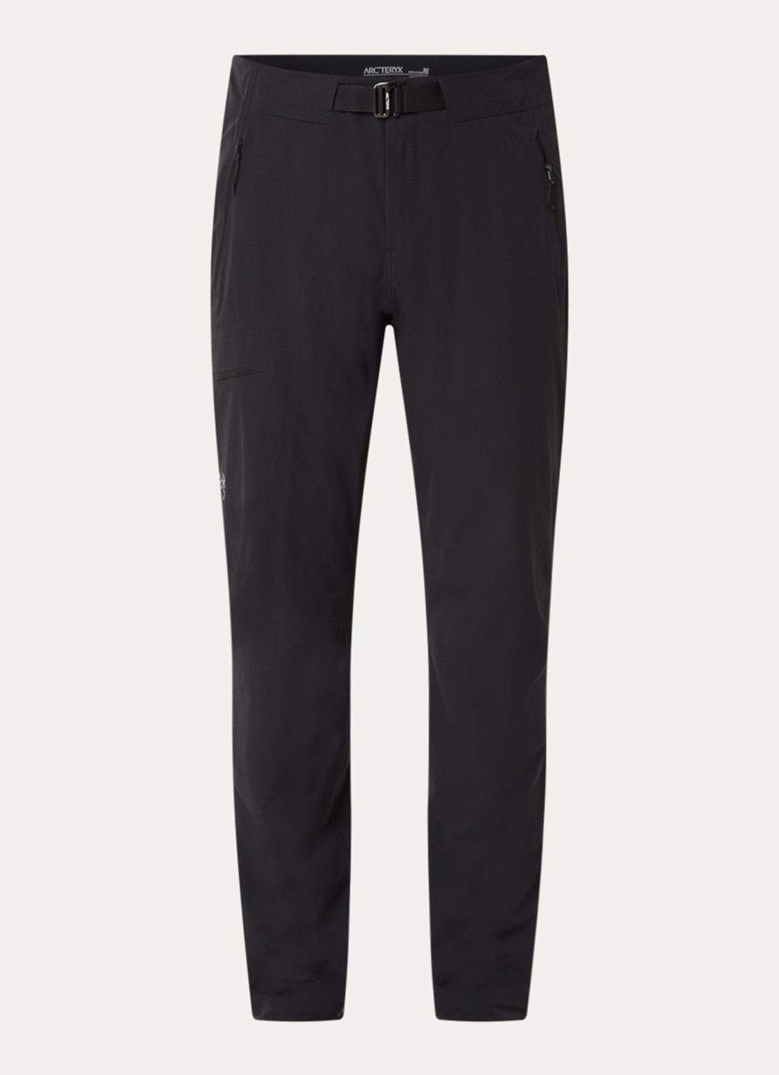 Arc'teryx Gamma slim fit broek met ritszakken - voorkant 3 zwart