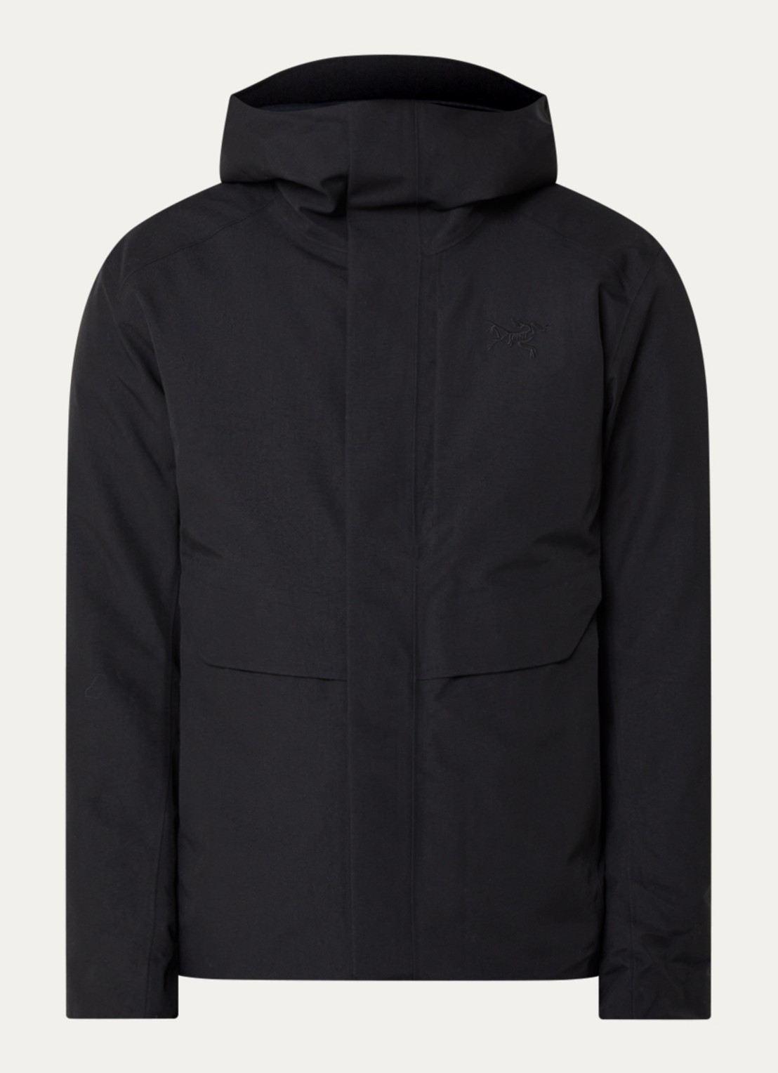 Arc'teryx Gewatteerde parka met donsvulling - voorkant 3 zwart