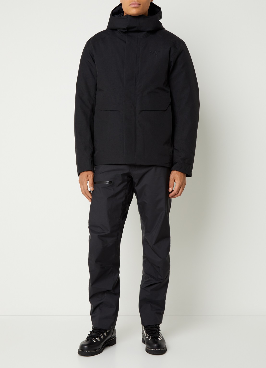 Arc'teryx Gewatteerde parka met donsvulling - voorkant 4 zwart