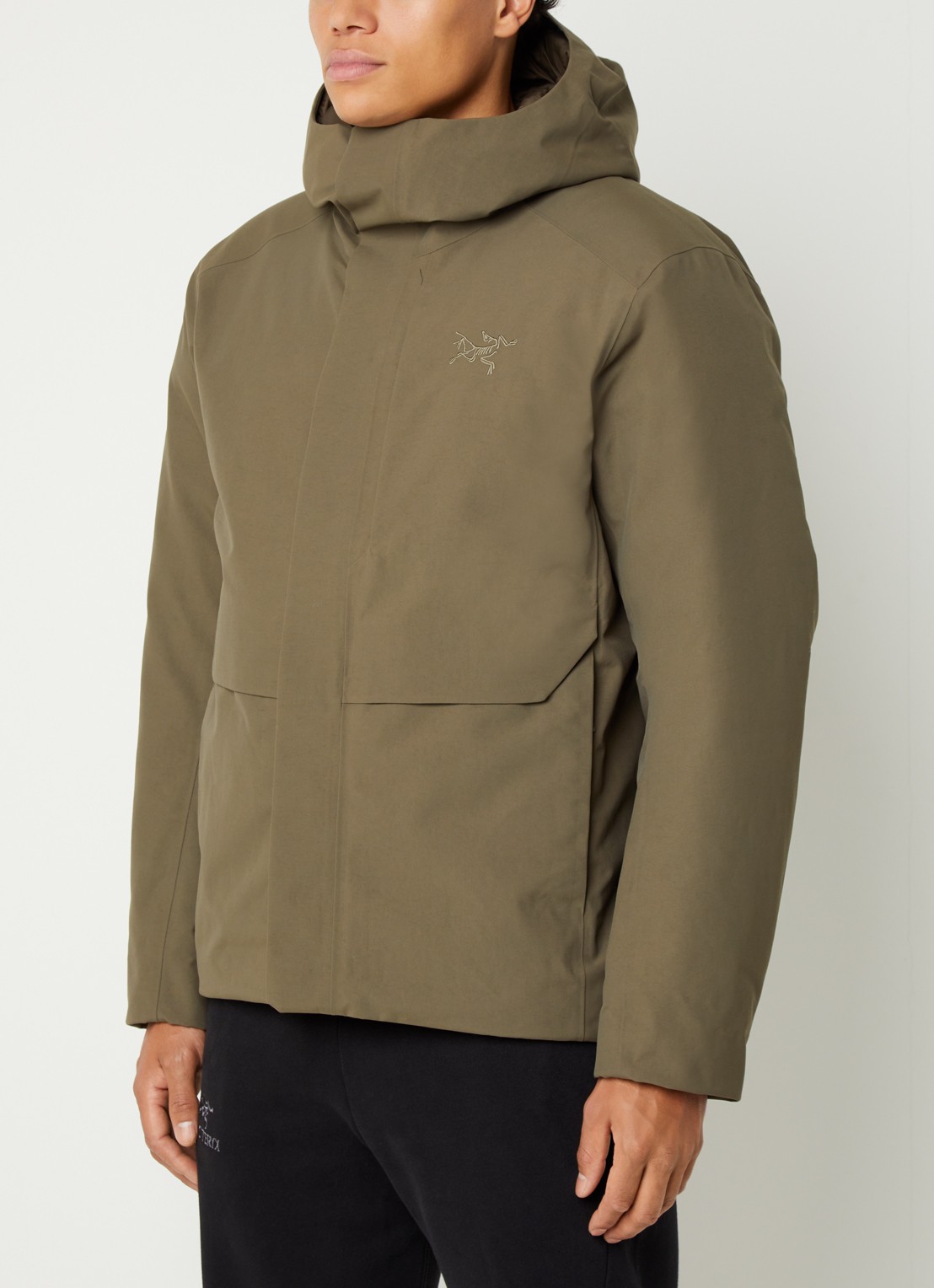 Arc'teryx Gewatteerde parka met donsvulling - detail khaki